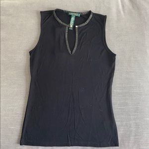 Lauren Ralph Lauren black top. NWT. SIZE XS.